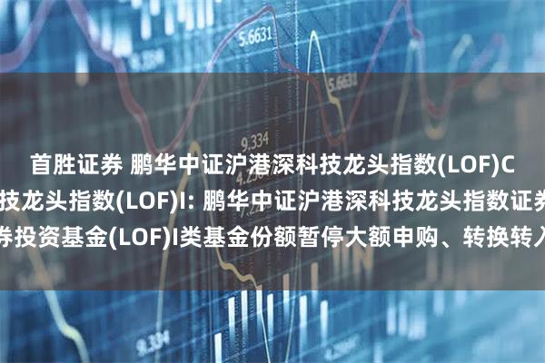 首胜证券 鹏华中证沪港深科技龙头指数(LOF)C,鹏华中证沪港深科技龙头指数(LOF)I: 鹏华中证沪港深科技龙头指数证券投资基金(LOF)I类基金份额暂停大额申购、转换转入和定期定额投资业务的公告