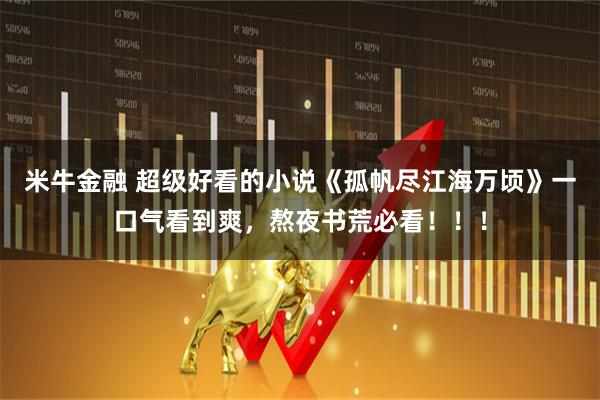 米牛金融 超级好看的小说《孤帆尽江海万顷》一口气看到爽，熬夜书荒必看！！！